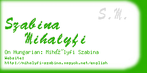 szabina mihalyfi business card